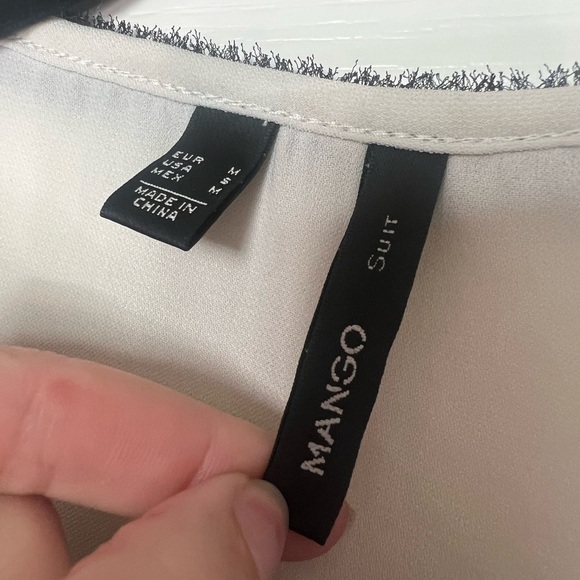 MANGO White Good Chain Embellished Tank Blouse - Picture 3 of 7